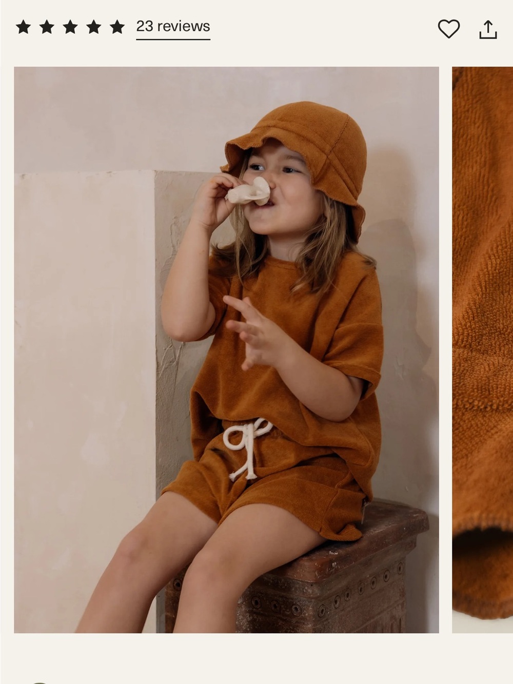 Organic Zoo terracotta boxy terry t shirt, 1-2 yo